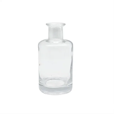 VASO COLLOR GARRAFA DECORATIVO EM VIDRO TRANSPARENTE - P