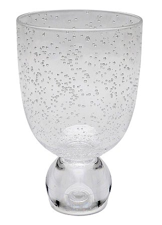 TAÇA EM ACRILICO BOLHAS LUA TRANSPARENTE