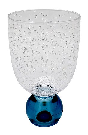 TAÇA EM ACRILICO BOLHAS LUA AZUL
