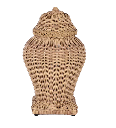 POTICHE GRANDE DE RATTAN