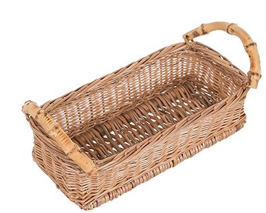 CESTA DE PÃO EM VIME COM ALÇA DE BAMBU - P (LINHA CAFÉ)