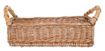 CESTA DE PÃO EM VIME COM ALÇA DE BAMBU - M (LINHA CAFÉ)