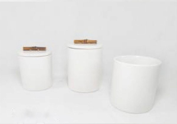 CONJUNTO DE 3 PEÇAS BRANCO - BAMBU
