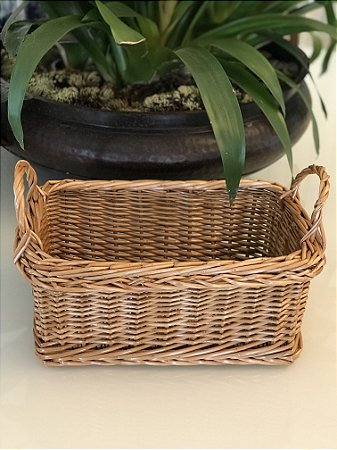 CESTA ALTA DE VIME NATURAL PARA PÃO E AFINS