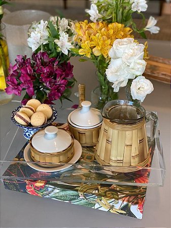 BANDEJA EM ACRÍLICO CRISTAL 40X25