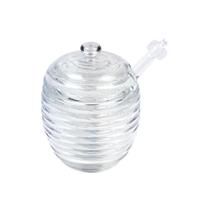 MELEIRA / PORTA MEL DE CRISTAL DE CHUMBO  C/PEGADOR E TAMPA COLMEIA 210ML
