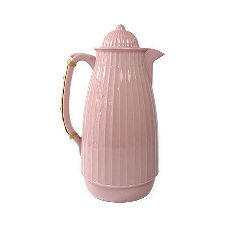 GARRAFA TÉRMICA SOFIA ROSA - COM ALÇA DE BAMBU