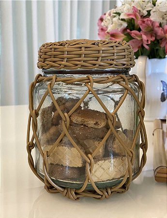 POTE DE VIDRO TRANCOSO M - CARAMELO