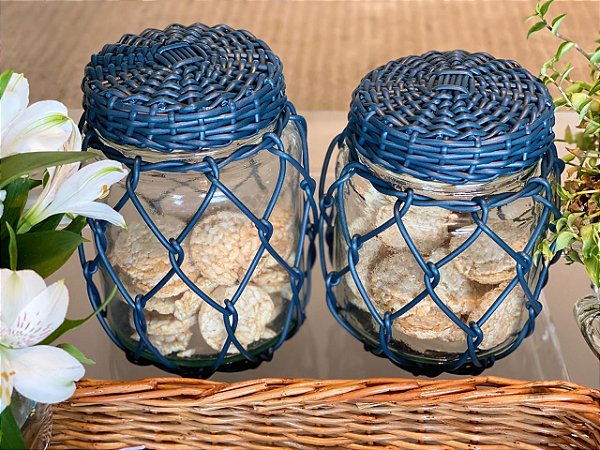 POTE DE VIDRO TRANCOSO P - AZUL MARINHO