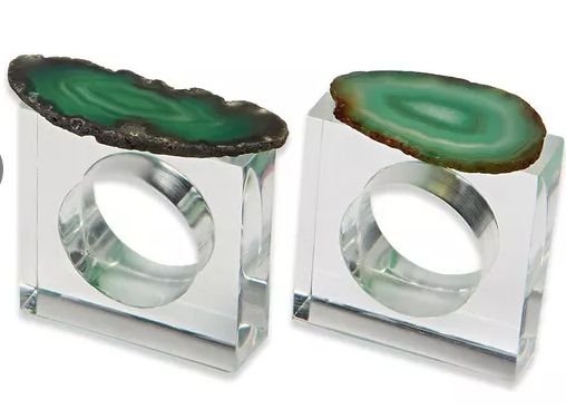 PORTA GUARDANAPO ACRILICO - AGATA VERDE