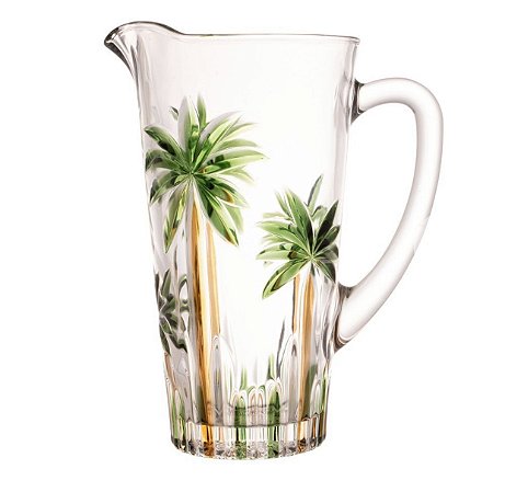 JARRA CRISTAL DE CHUMBO PALM TREE HANDPAINT - 1,2L