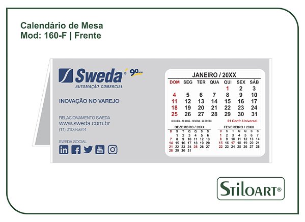 Calendário de Mesa 160-F