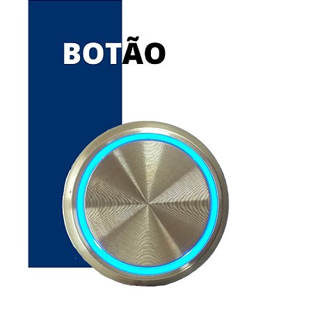 Botão Chamada Elevador Led 4 Vias 24v Gvbr Azul Tipo Neo