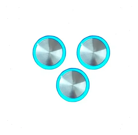 kit 3 botões chamada de elevador côncavo led azul