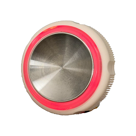 Botão Neo Otis Côncavo Espelhado Led Vermelho 4 Vias