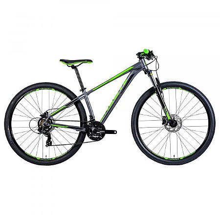 Bicicleta GROOVE Hype 30 21v Hidráulico Grafite/Verde/Preto Fosco