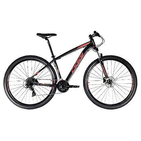 Bicicleta 29 OGGI 24V Hacker HDS  Shimano Preto/Vermelho/Amarelo