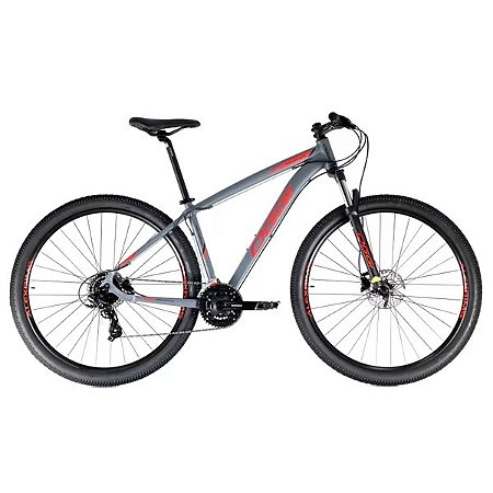 Bicicleta 29 OGGI 24V Hacker HDS  Shimano Grafite/Vermelho/Preto