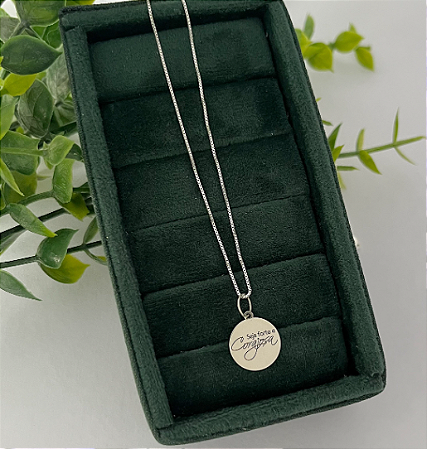 Corrente + Medalha Seja Forte e Corajosa