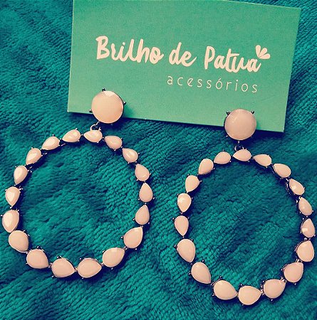Brinco Círculo Branco