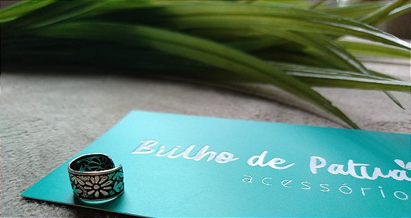 Piercing de pressão prata 925 - Estampa Floral