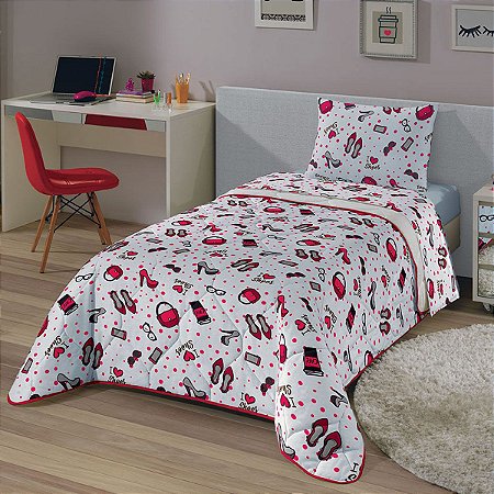Edredom Solteiro Estampado Fashion Lepper Click Cama Cama Mesa Banho E Decoracao Seu Enxoval Completo