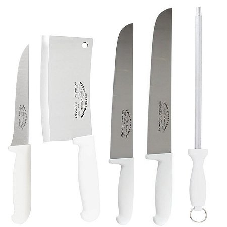 kit de Facas Profissionais Para Carne Churrasco Açougue 10/12pol - 5 PEÇAS