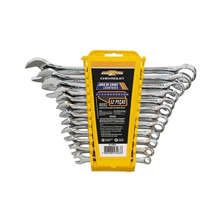 Jogo Chave Combinada Polido 6 A 22mm (12 Pçs) | Chevrolet Gm
