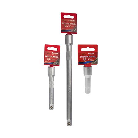 Extensão Manual 1/2 Profissional para soquete pito cachimbo e catraca opções 3, 5 e 10pol Corneta