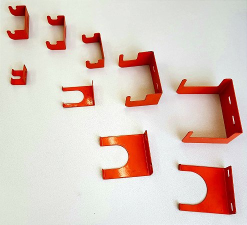 Kit 9 Suportes Ganchos Universal Para Painel De Ferramentas