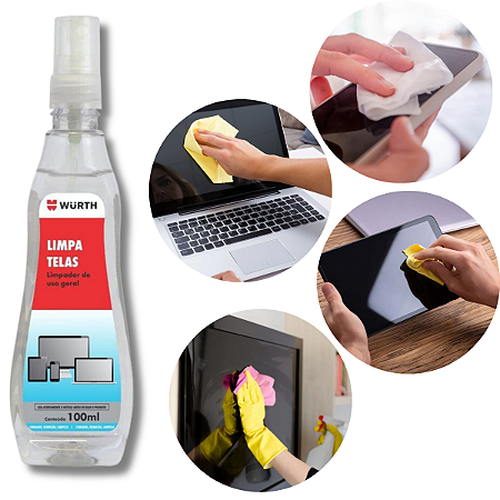 Limpa & Desengordura Telas De Celular Tv Tablet Notebook iPhone - Wurth