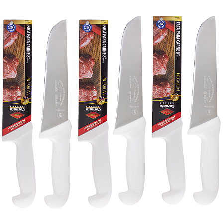 Faca Carne Açougue Churrasco Profissional 8pol/20cm - 6 pçs (15% off)