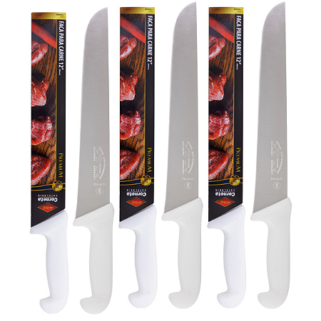 Faca Carne Açougue Churrasco Profissional 12pol/30cm - 6 pçs (15% off)