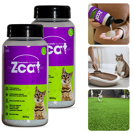 2x Eliminador Natural De Mau Cheiro Para Areia De Gato E Grama Pet