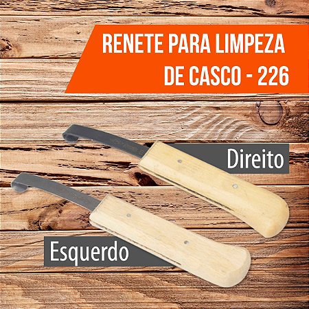 Rinete Renete Limpeza Casco Animais Direito e Esquerdo - 2pçs