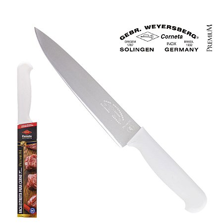 Faca Estreita Carne Cozinha Legumes 7" - Corneta Premium