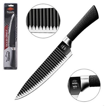 Faca Shark Chef Profissional Carne Sushi 8" - Corneta