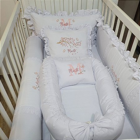 Kit protetores de berço primavera