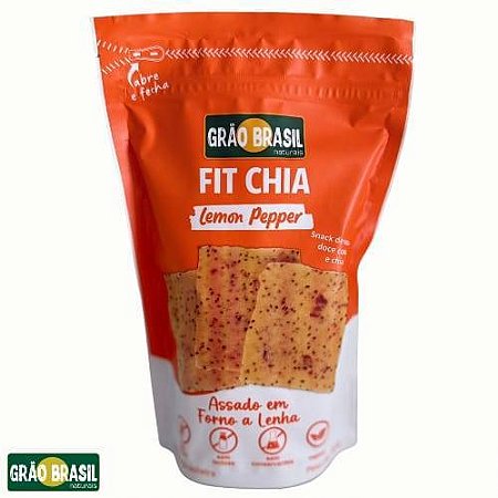 Fit Chia Sabor Lemon Pepper 100g - Snack Vegano de Batata Doce com Chia