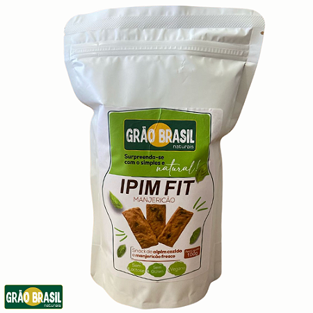 Ipim Fit Sabor Manjericão 100g - Snack Vegano de Manjericão