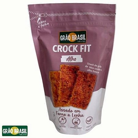 Crock Fit Sabor Alho 100g - Snack Vegano de Grão de Bico
