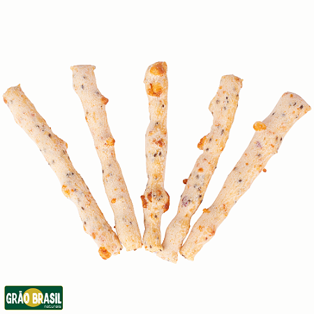 Crock Nudos Sabor Parmesão 200g- Canudinhos de Batata Doce com Chia