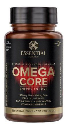 Ômega Core (Ômega-3 + Astaxantina + CoQ10) 60 caps - Essential Nutrition