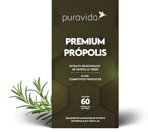 Premium Própolis 60 cápsulas - Pura Vida