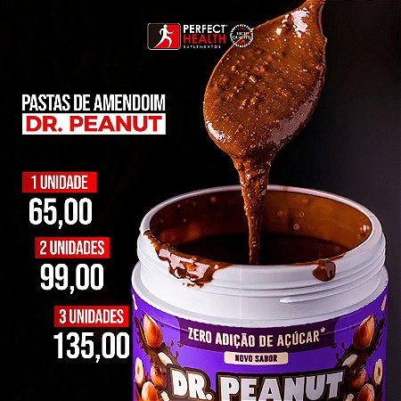 2 UNIDADES  Pasta de Amendoim 650g - Dr Peanut