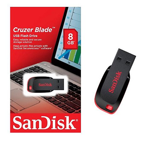 Pen Drive Sandisk Cruzer Blade 8gb original