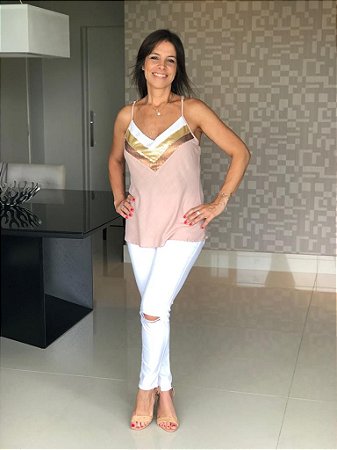 calça cropped branca feminina