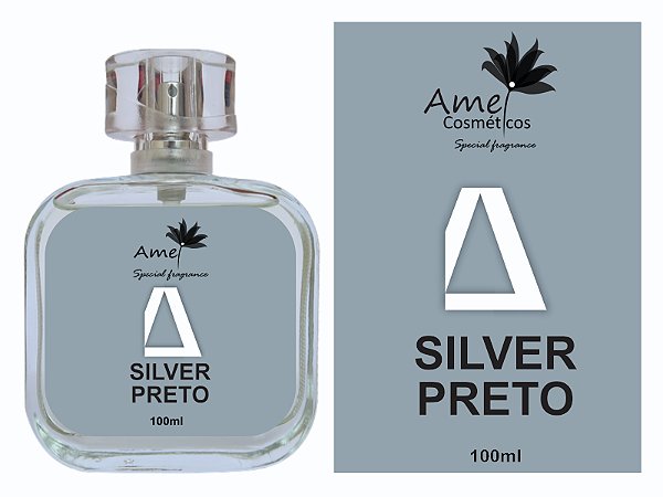 Perfume Amei Cosméticos Silver Preto 100ml