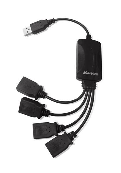 AC.HUB USB CABLES 2.0 4 PORTAS PRETO