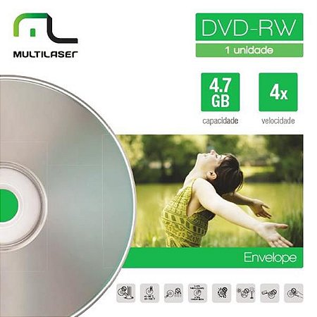 MIDIA DVD-RW VEL. 04X - ENVELOPE IMPRESSO - DV064